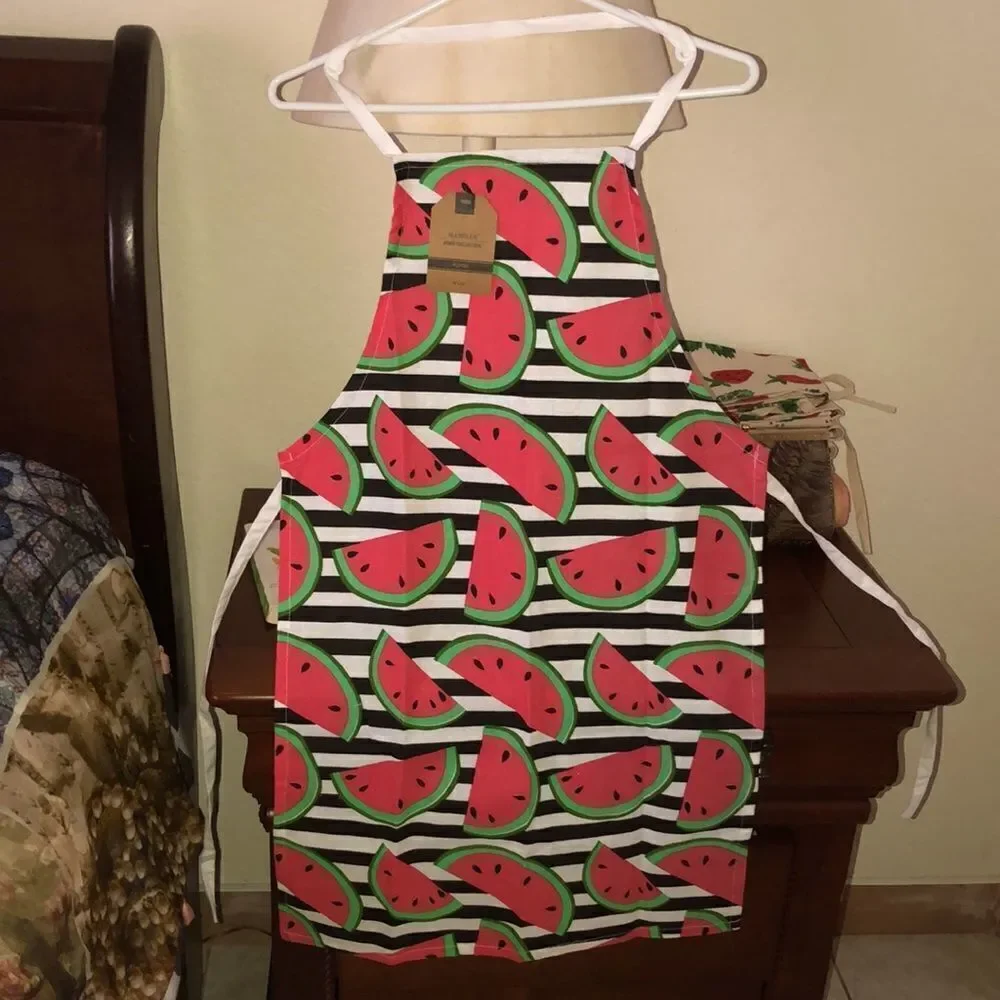 Mabelle Home Collection Watermelon Print Cotton Apron